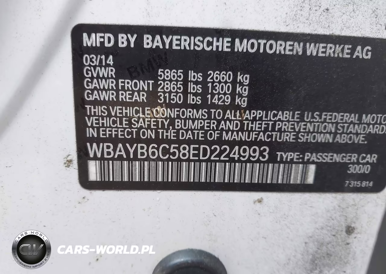 2014 BMW 750I xDrive VIN:WBAYB6C58ED224993 - 9