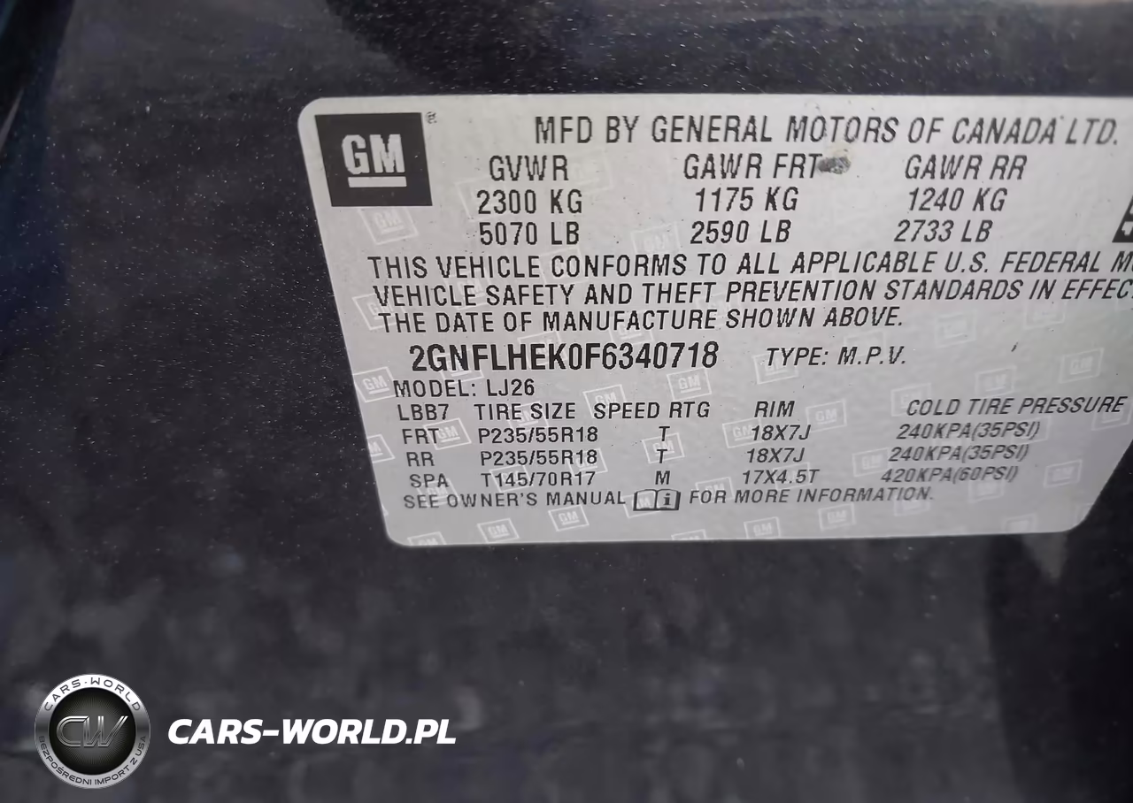 2015 Chevrolet Equinox Ltz VIN:2GNFLHEK0F6340718 - 9