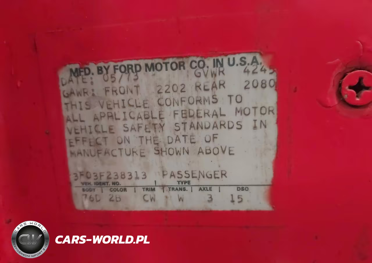 1973 Ford Mustang VIN:3F03F238313 - 9