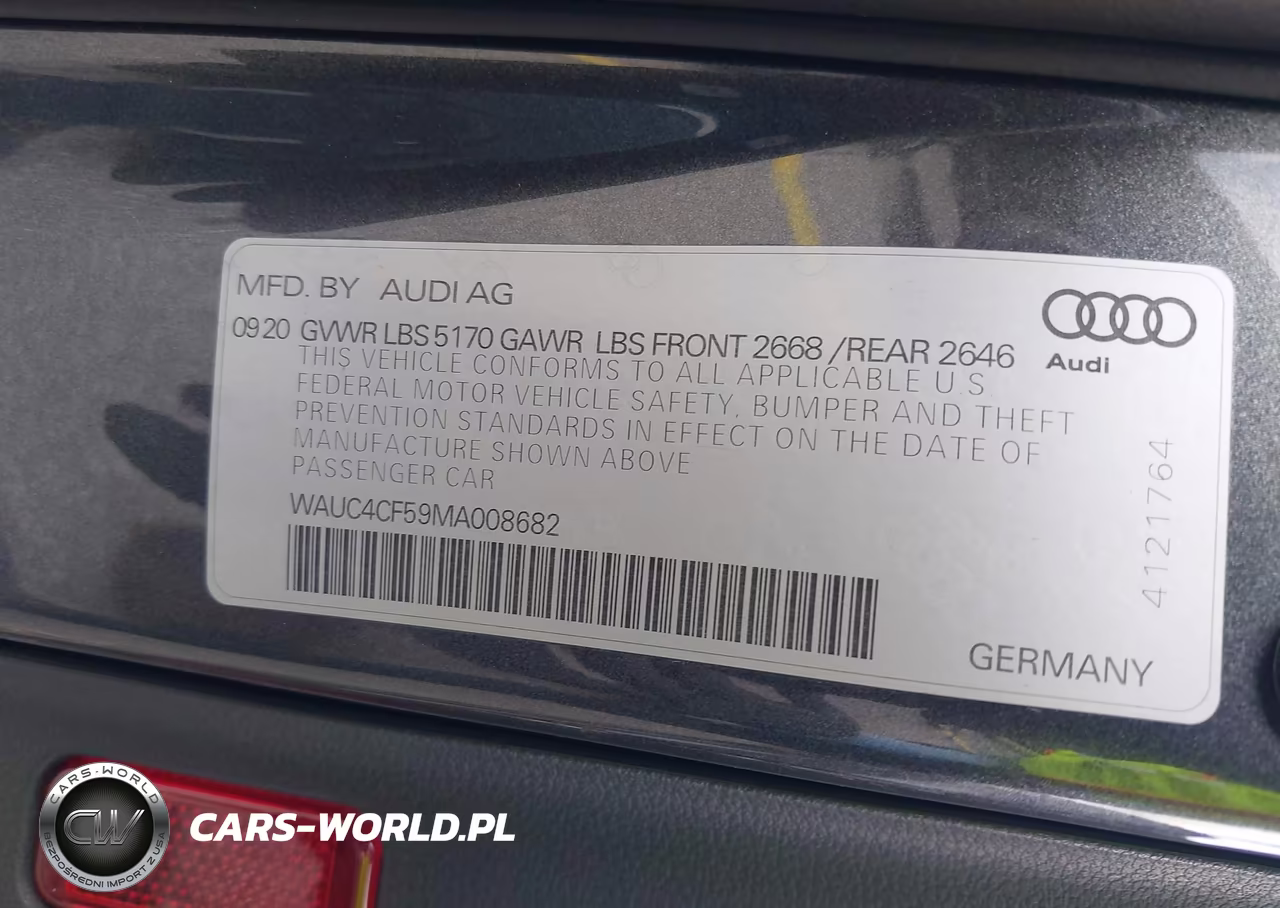 2021 Audi S5 Sportback Premium Plus Tfsi Quattro Tiptronic VIN:WAUC4CF59MA008682 - 9