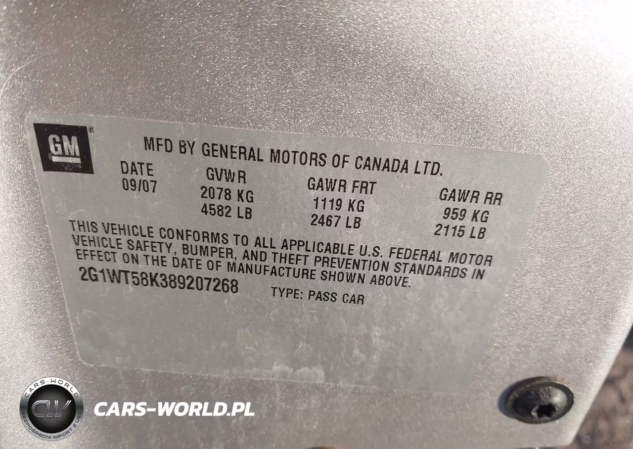 2008 Chevrolet Impala Lt VIN:2G1WT58K389207268 - 9