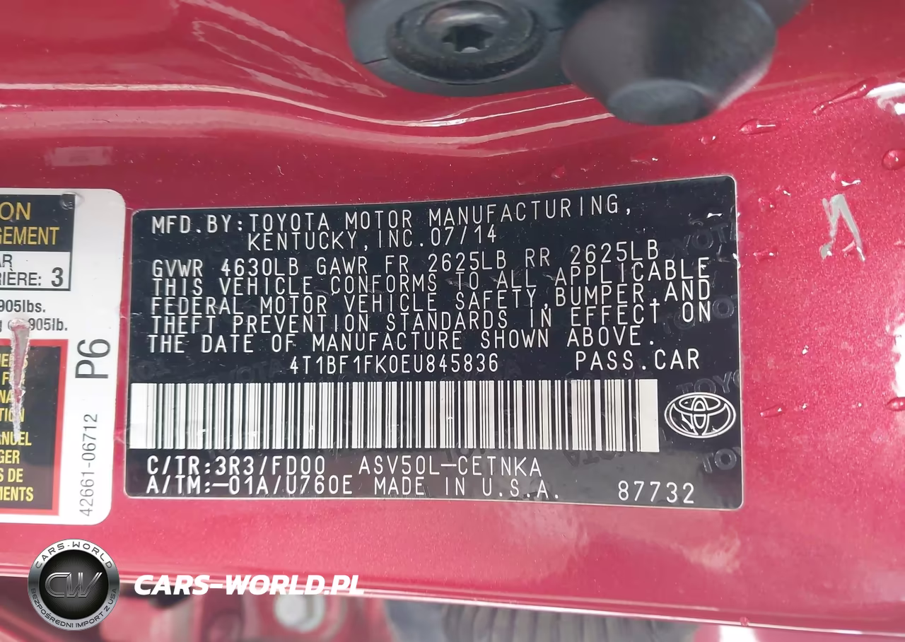 2014 Toyota Camry Le VIN:4T1BF1FK0EU845836 - 9