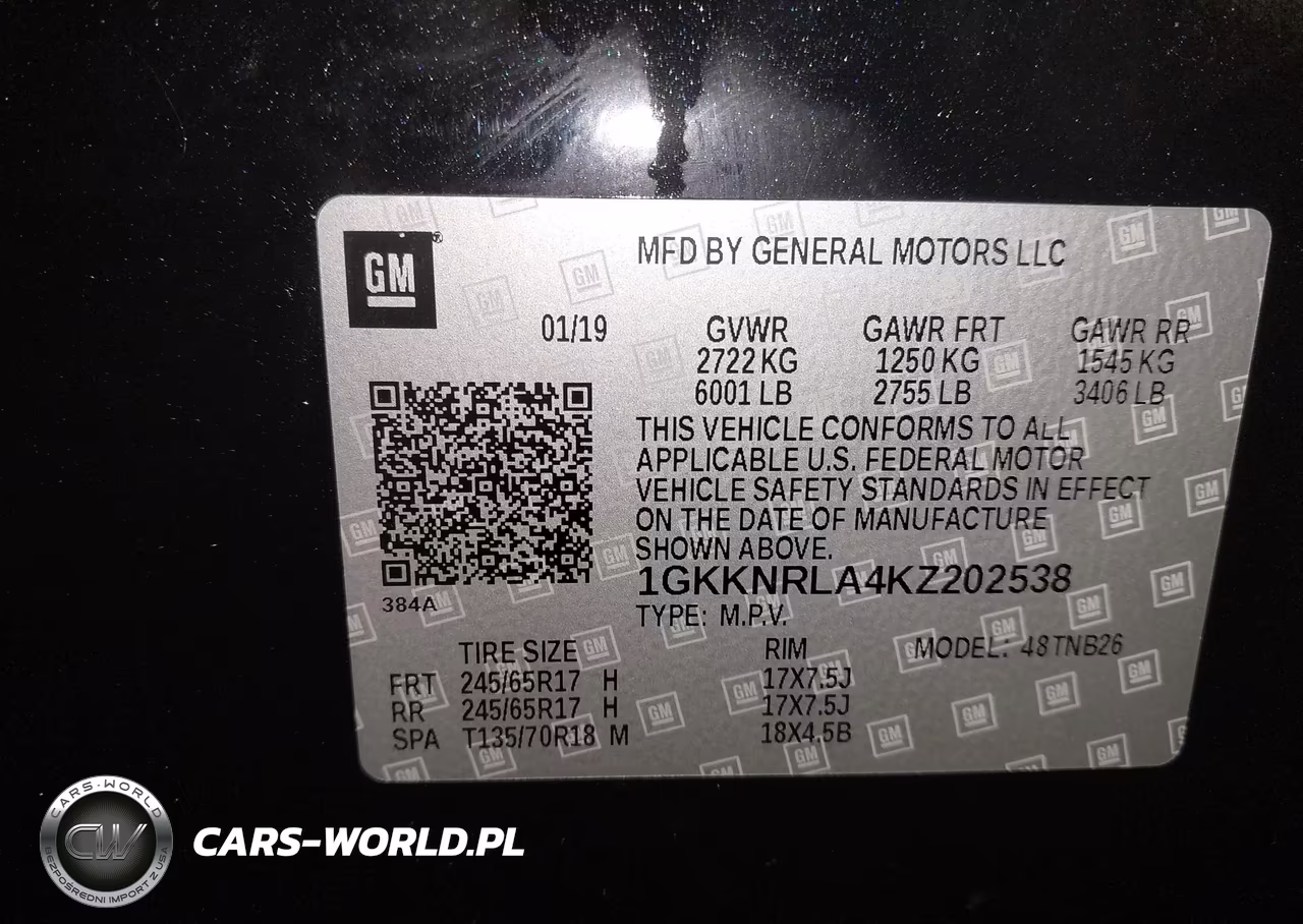 2019 GMC Acadia Sle-1 VIN:1GKKNRLA4KZ202538 - 9