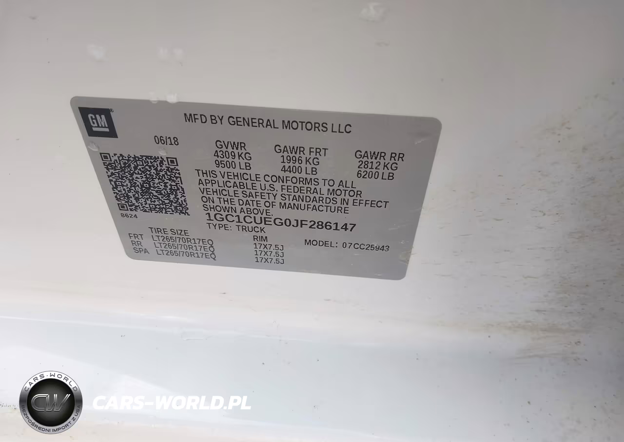 2018 Chevrolet Silverado 2500Hd Wt VIN:1GC1CUEG0JF286147 - 9