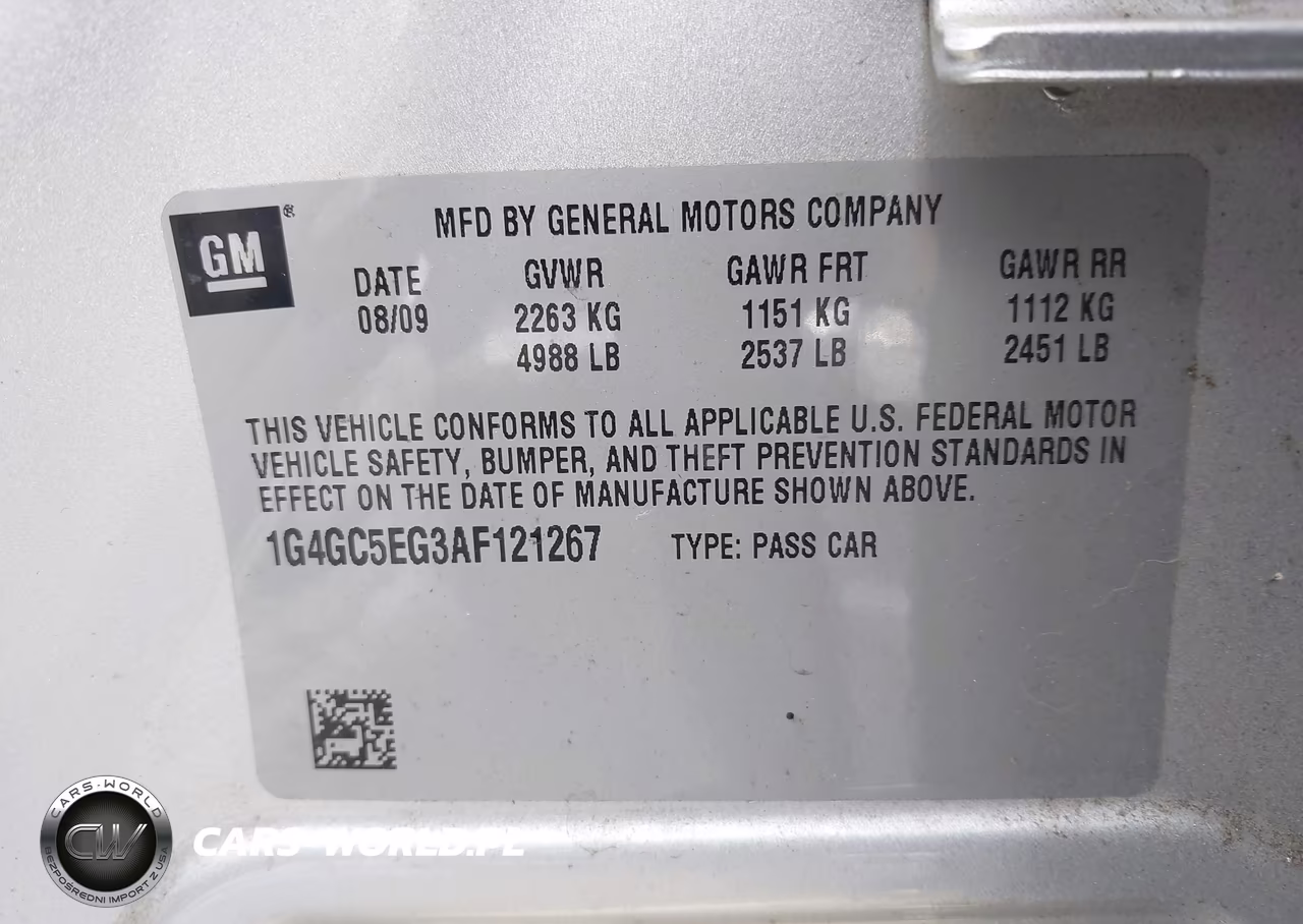 2010 Buick Lacrosse Cxl VIN:1G4GC5EG3AF121267 - 9