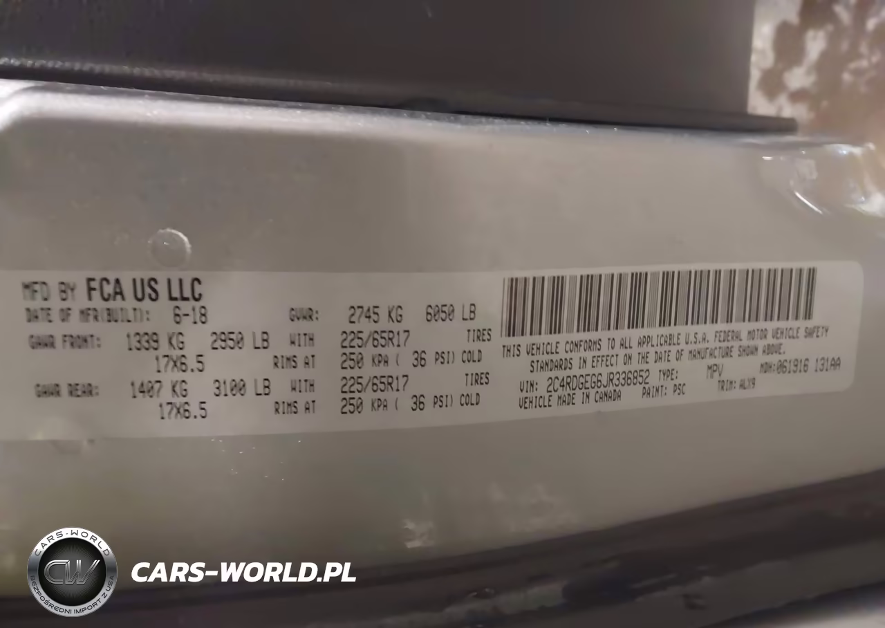 2018 Dodge Grand Caravan Gt VIN:2C4RDGEG6JR336852 - 9