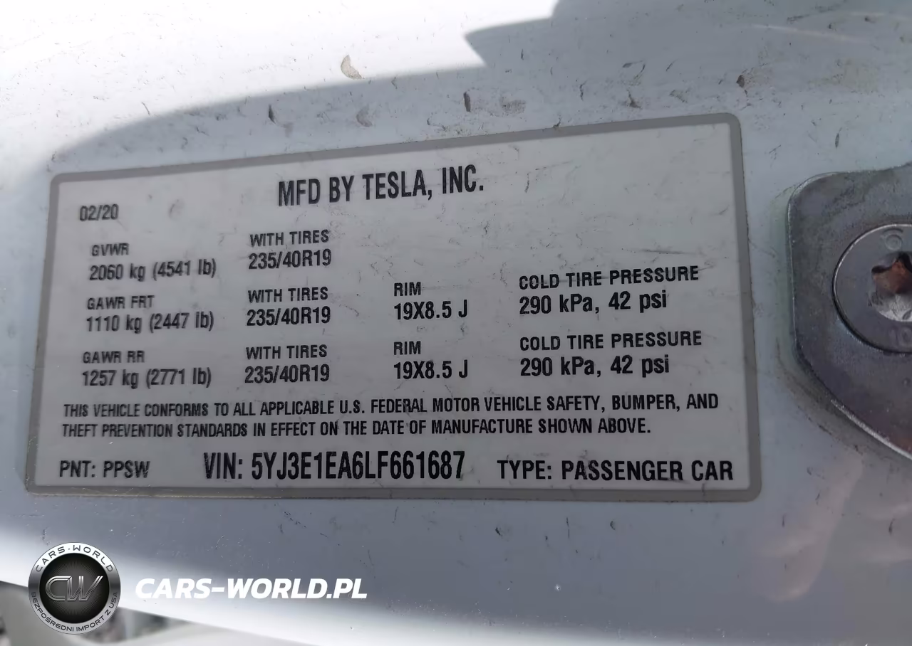 2020 Tesla Model 3 Standard Range Plus Rear-Wheel Drive-Standard Range Rear-Wheel Drive VIN:5YJ3E1EA6LF661687 - 9