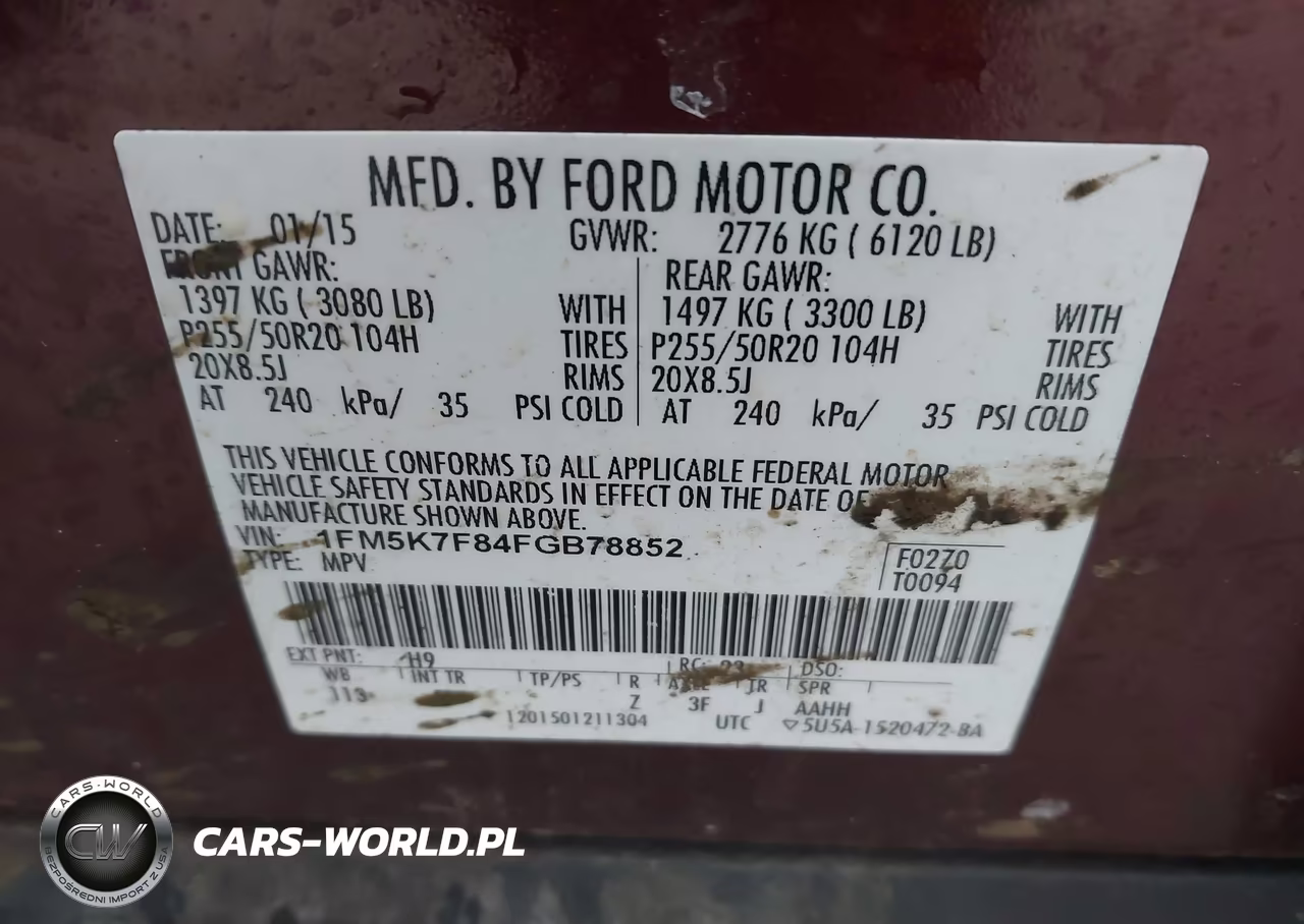 2015 Ford Explorer Limited VIN:1FM5K7F84FGB78852 - 9