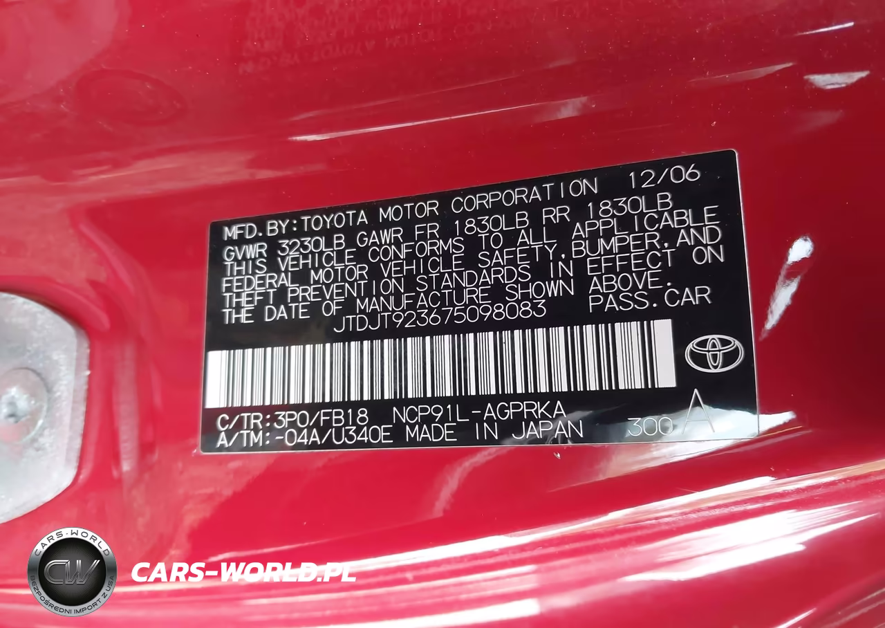 2007 Toyota Yaris VIN:JTDJT923675098083 - 9