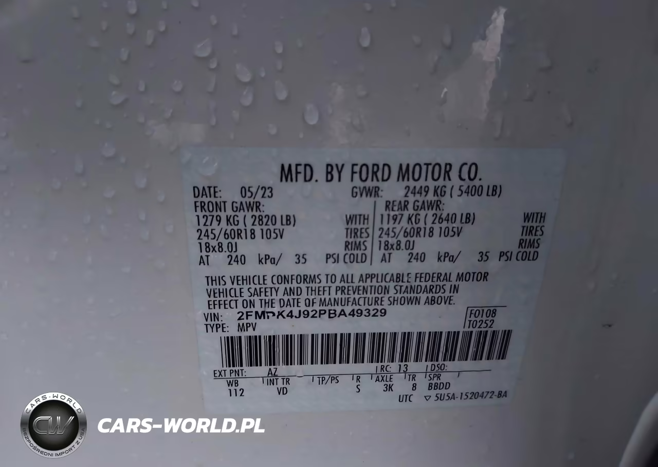 2023 Ford Edge Sel VIN:2FMPK4J92PBA49329 - 9