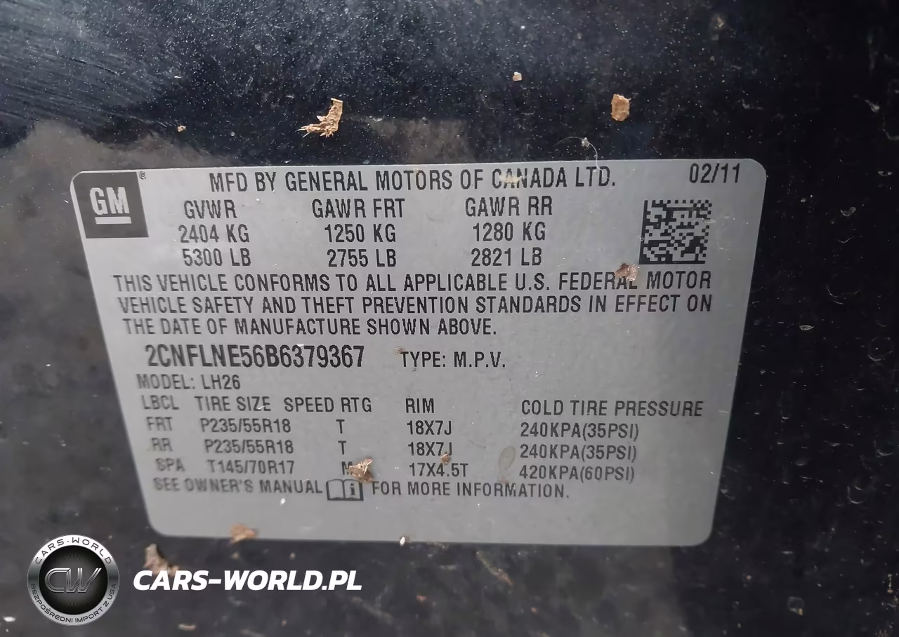 2011 Chevrolet Equinox 2Lt VIN:2CNFLNE56B6379367 - 9