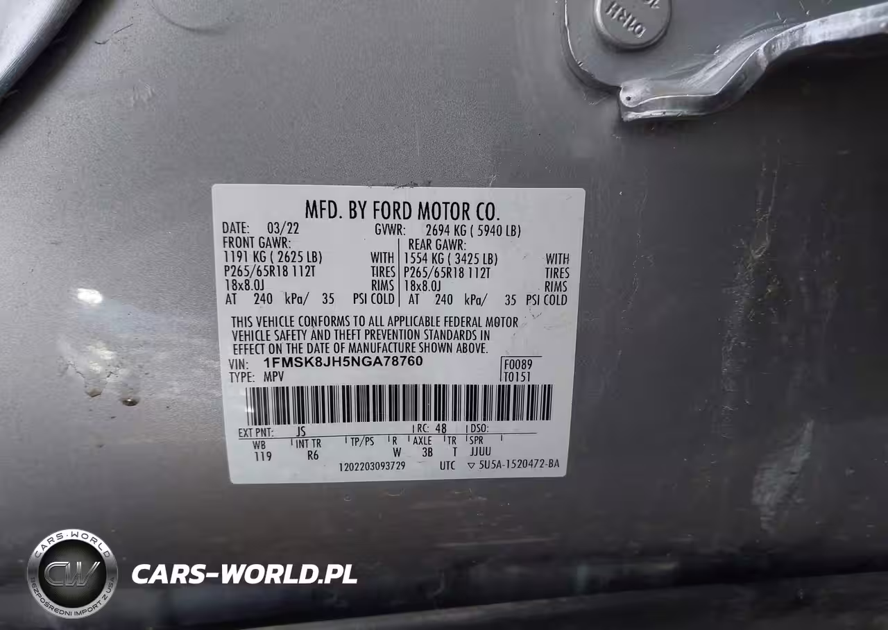 2022 Ford Explorer Timberline VIN:1FMSK8JH5NGA78760 - 9