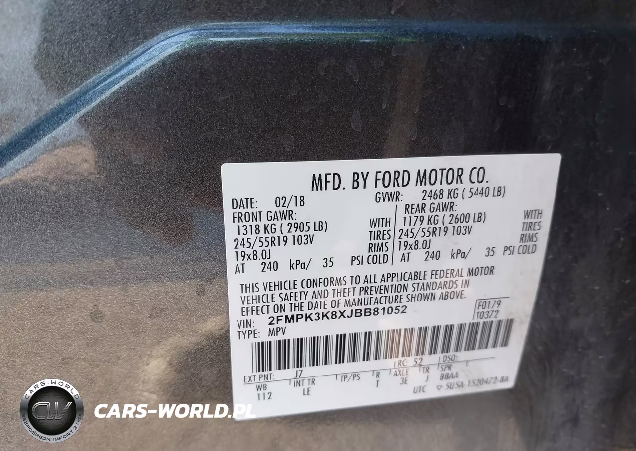 2018 Ford Edge Titanium VIN:2FMPK3K8XJBB81052 - 9