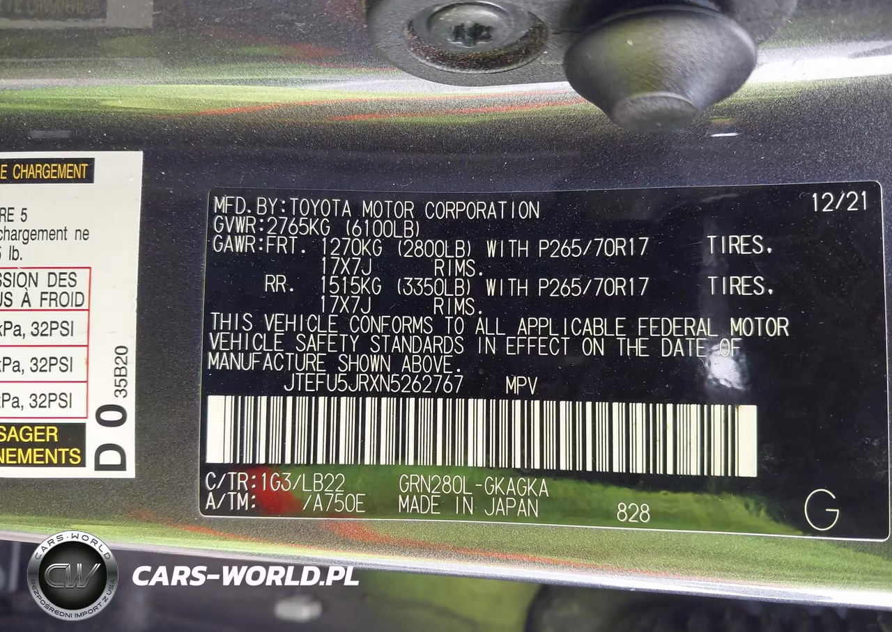 2022 Toyota 4Runner Sr5 Premium VIN:JTEFU5JRXN5262767 - 9
