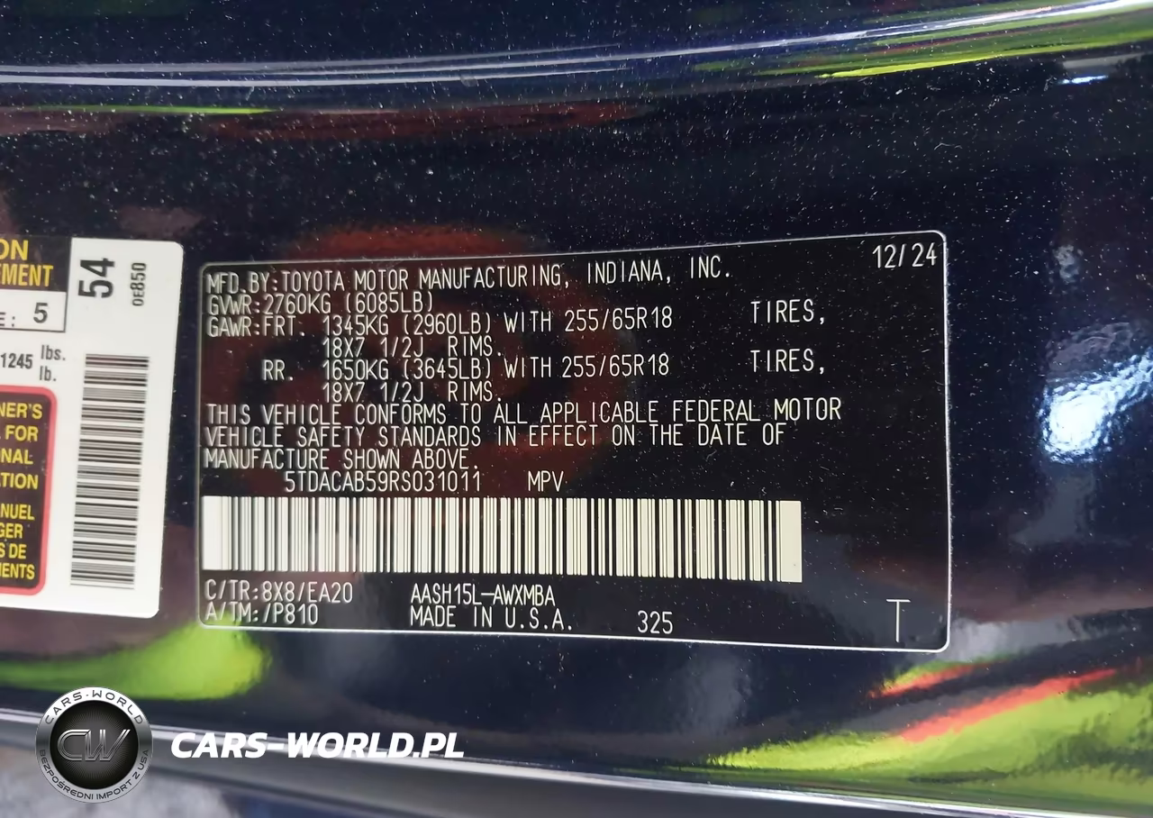2024 Toyota Grand Highlander Hybrid Xle VIN:5TDACAB59RS031011 - 9