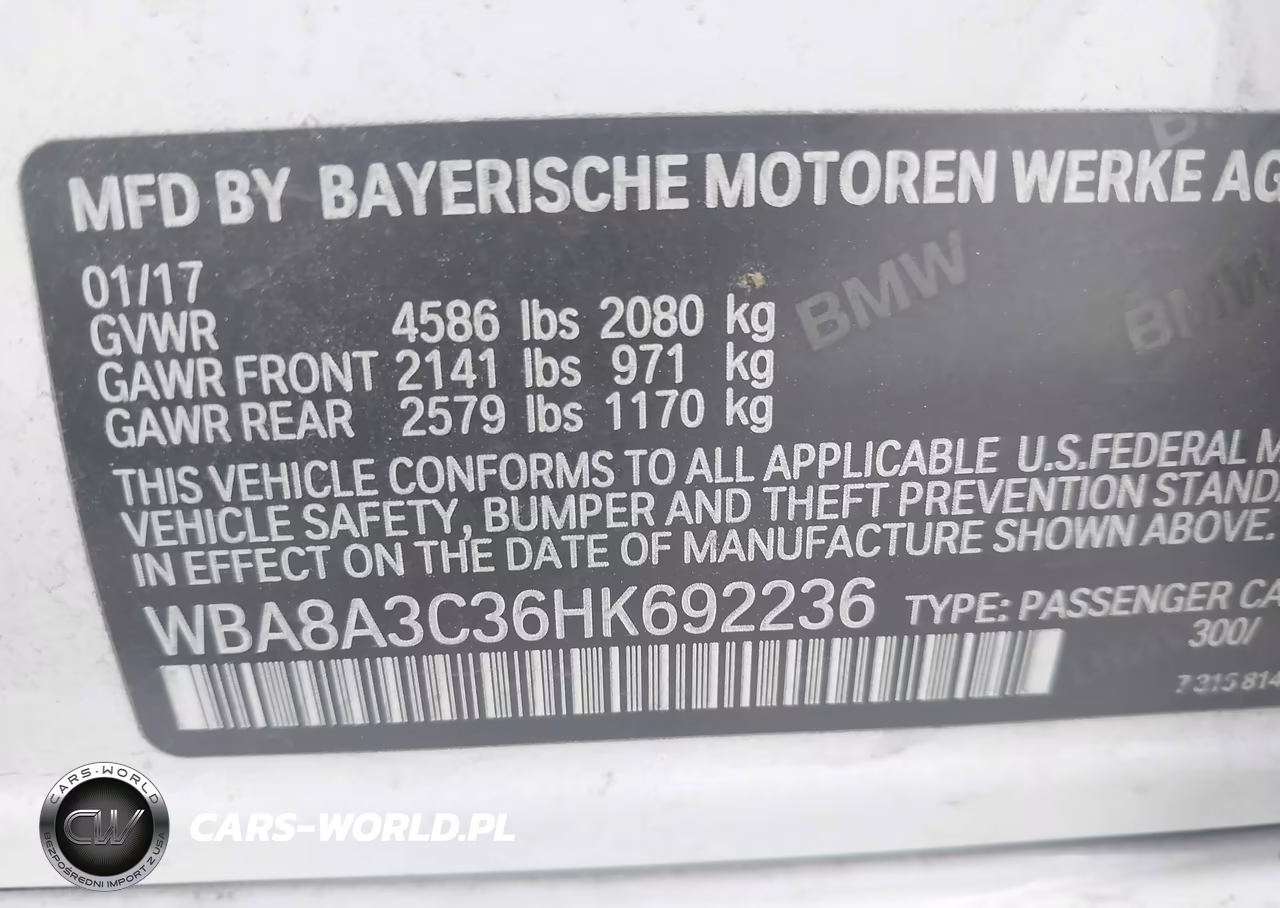 2017 BMW 320I xDrive VIN:WBA8A3C36HK692236 - 9