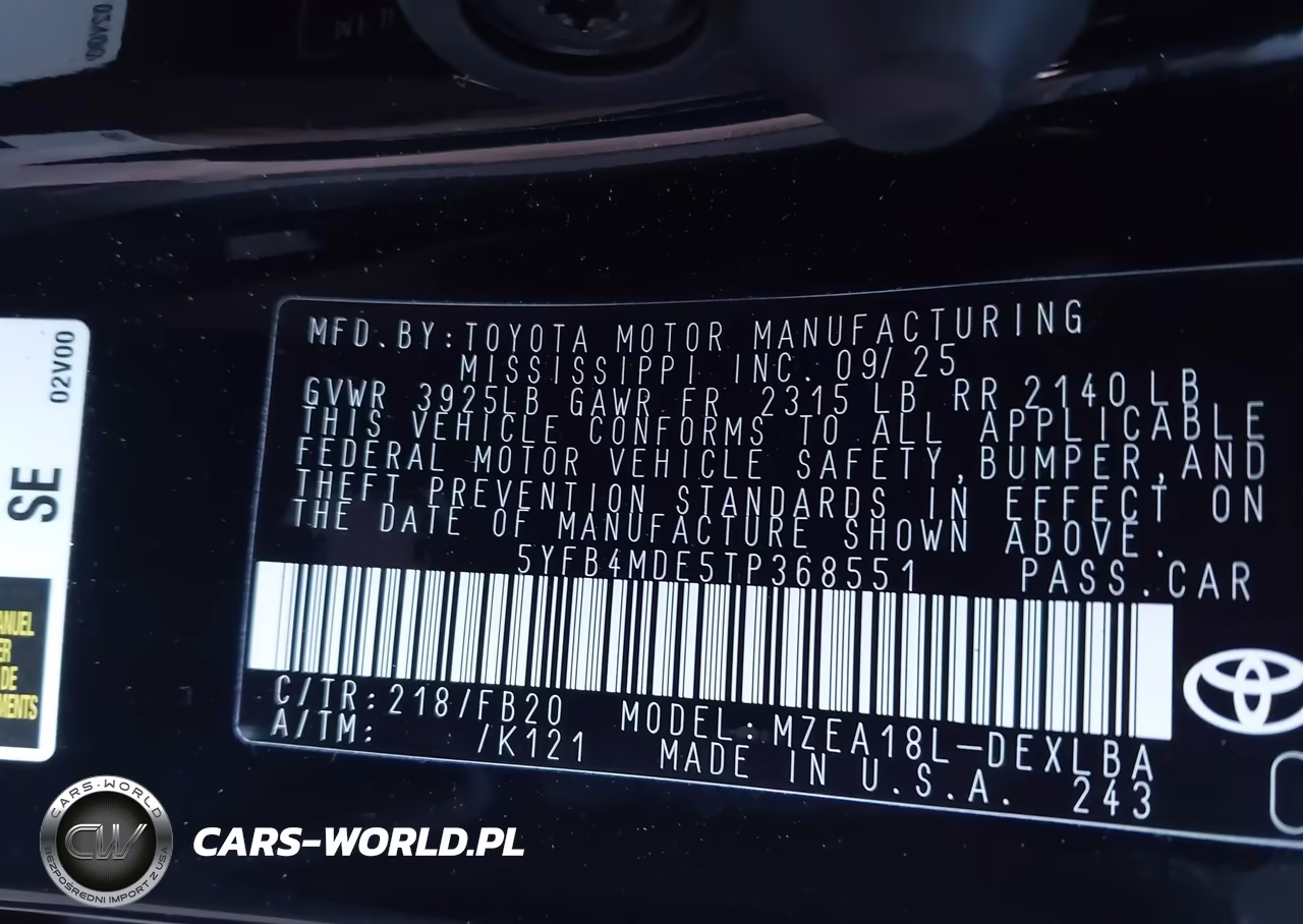2026 Toyota Corolla Le VIN:5YFB4MDE5TP368551 - 9