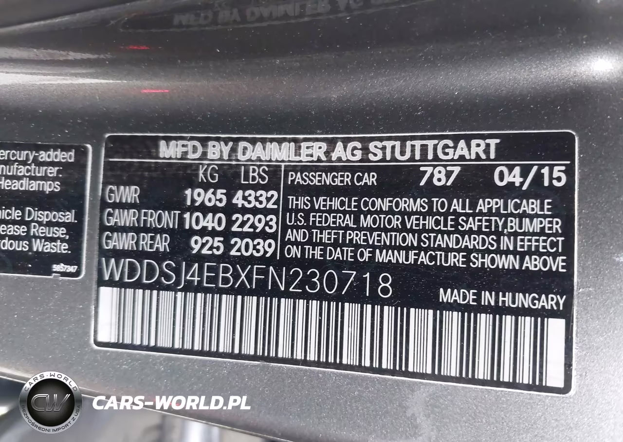 2015 Mercedes-Benz Cla 250 VIN:WDDSJ4EBXFN230718 - 9