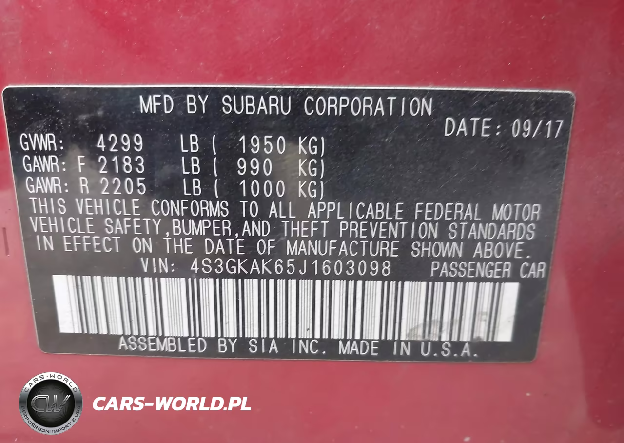 2018 Subaru Impreza 2.0I Sport VIN:4S3GKAK65J1603098 - 9