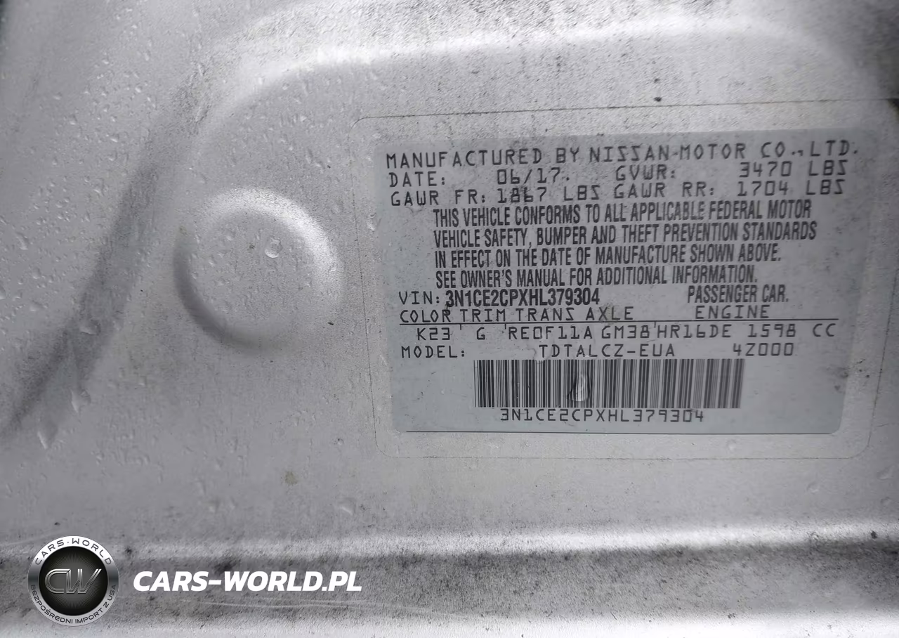 2017 Nissan Versa Note S Plus VIN:3N1CE2CPXHL379304 - 9