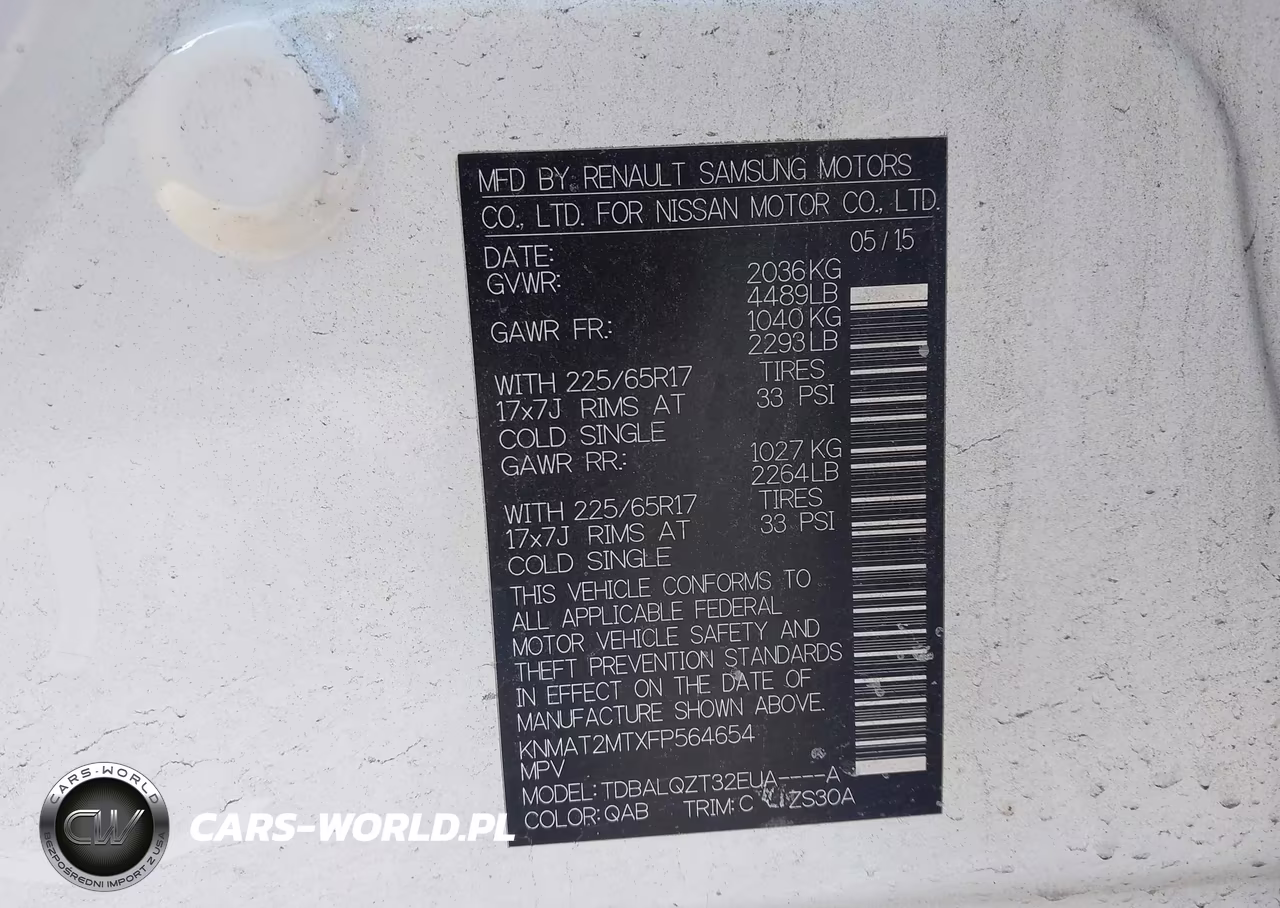2015 Nissan Rogue Sv VIN:KNMAT2MTXFP564654 - 9