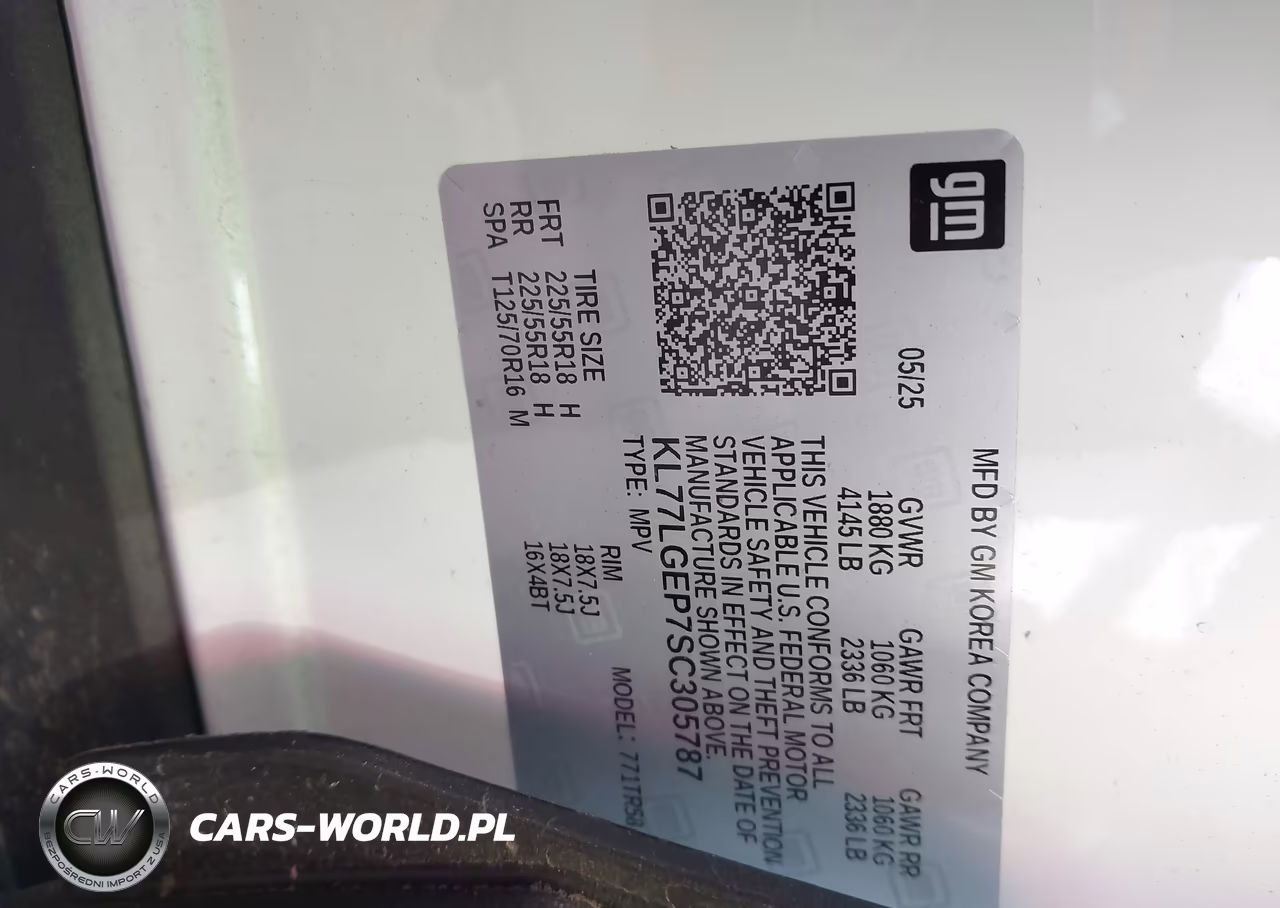 2025 Chevrolet Trax Fwd 1Rs VIN:KL77LGEP7SC305787 - 9