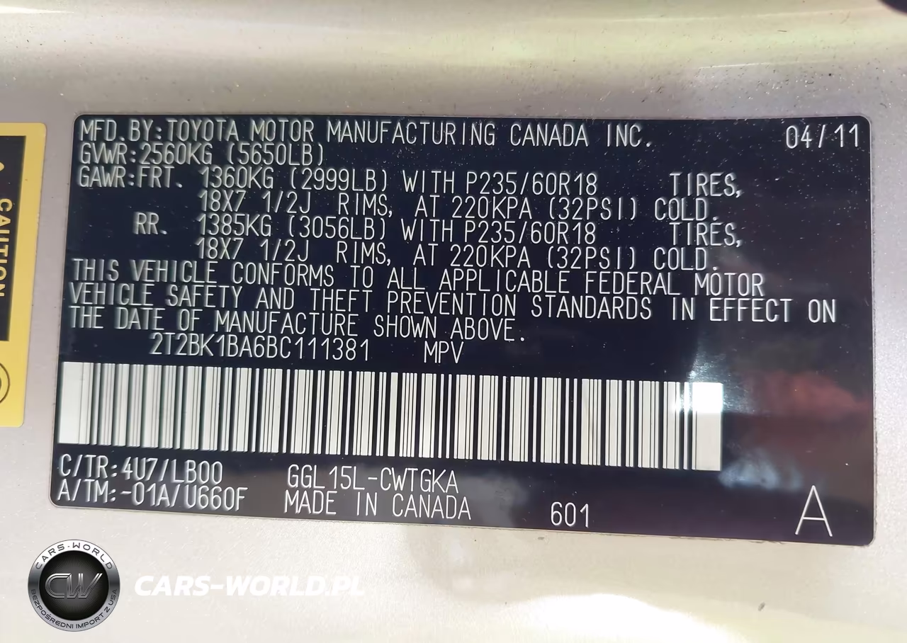 2011 Lexus Rx 350 VIN:2T2BK1BA6BC111381 - 9