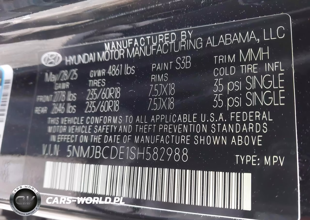2025 Hyundai Tucson Sel VIN:5NMJBCDE1SH582988 - 9