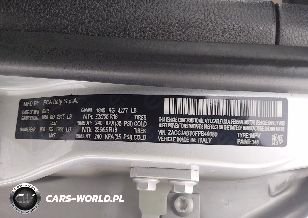 2015 Jeep Renegade Latitude VIN:ZACCJABT6FPB40080 - 9
