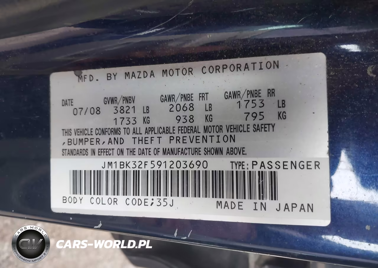 2009 Mazda Mazda3 I VIN:JM1BK32F591203690 - 9