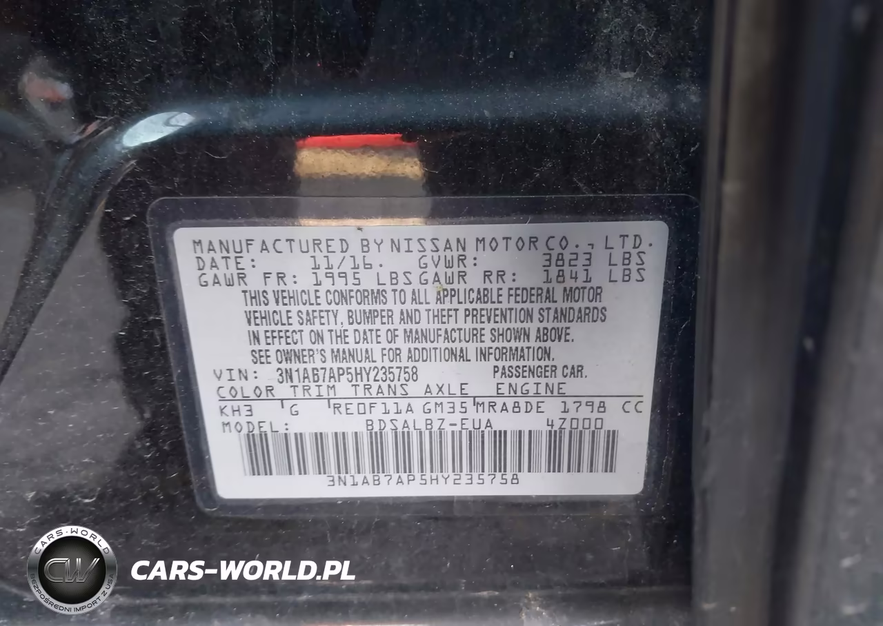 2017 Nissan Sentra S VIN:3N1AB7AP5HY235758 - 9