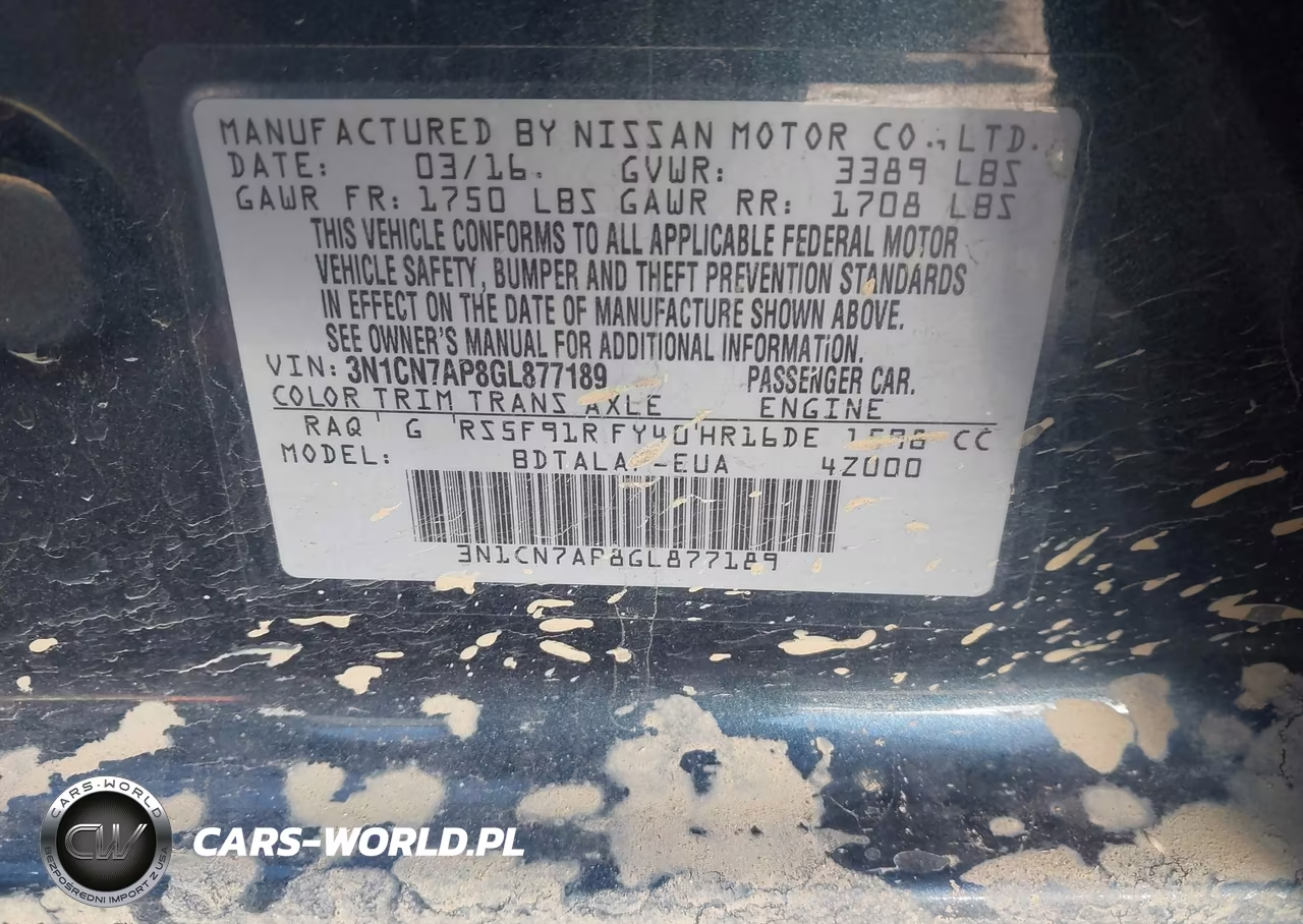 2016 Nissan Versa 1.6 S VIN:3N1CN7AP8GL877189 - 9