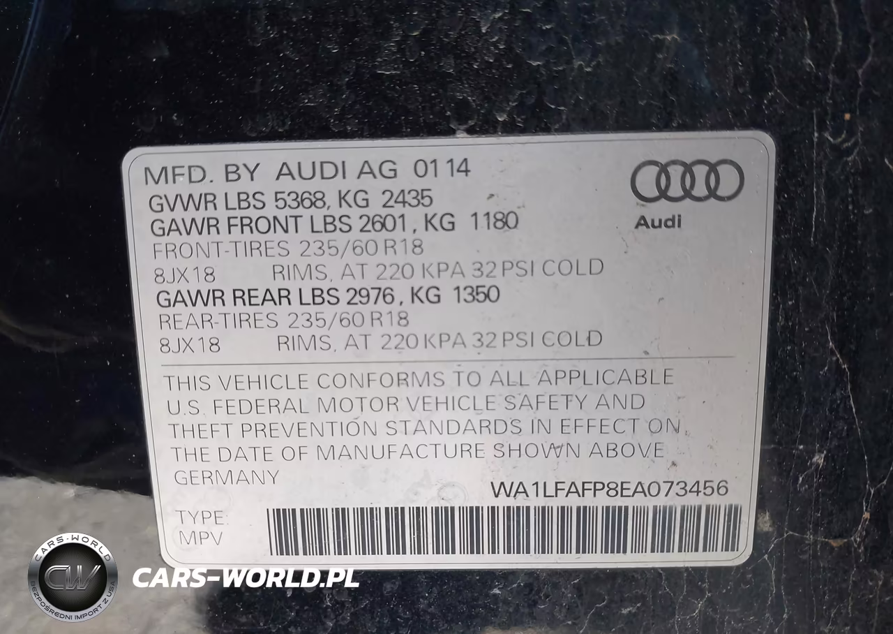 2014 Audi Q5 2.0T Premium VIN:WA1LFAFP8EA073456 - 9