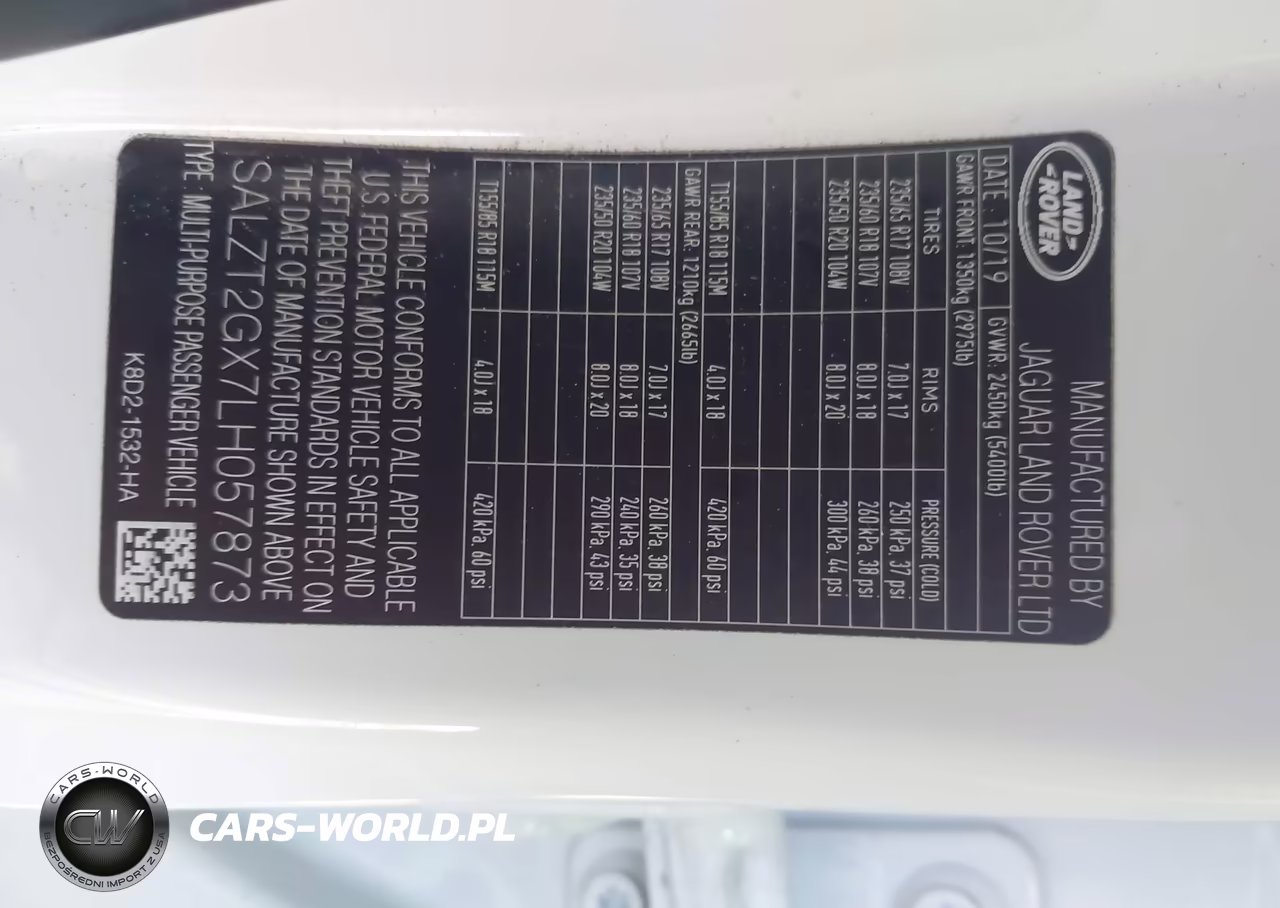2020 Land Rover Range Rover Evoque R-Dynamic S VIN:SALZT2GX7LH057873 - 9