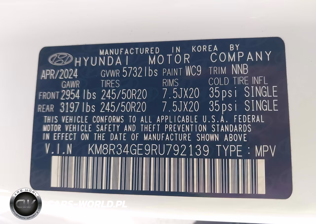 2024 Hyundai Palisade Xrt VIN:KM8R34GE9RU792139 - 9