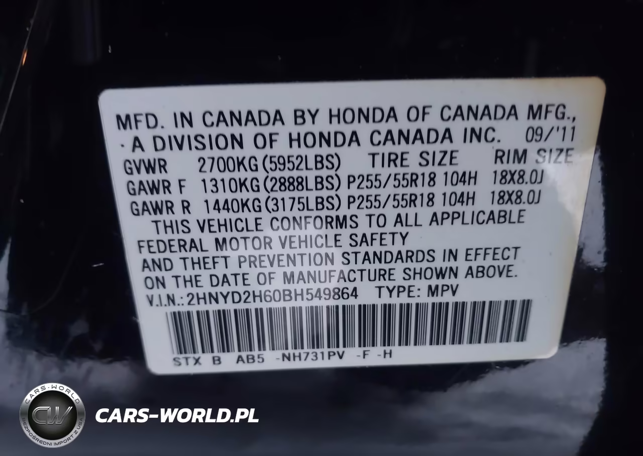 2011 Acura Mdx Technology Package VIN:2HNYD2H60BH549864 - 9