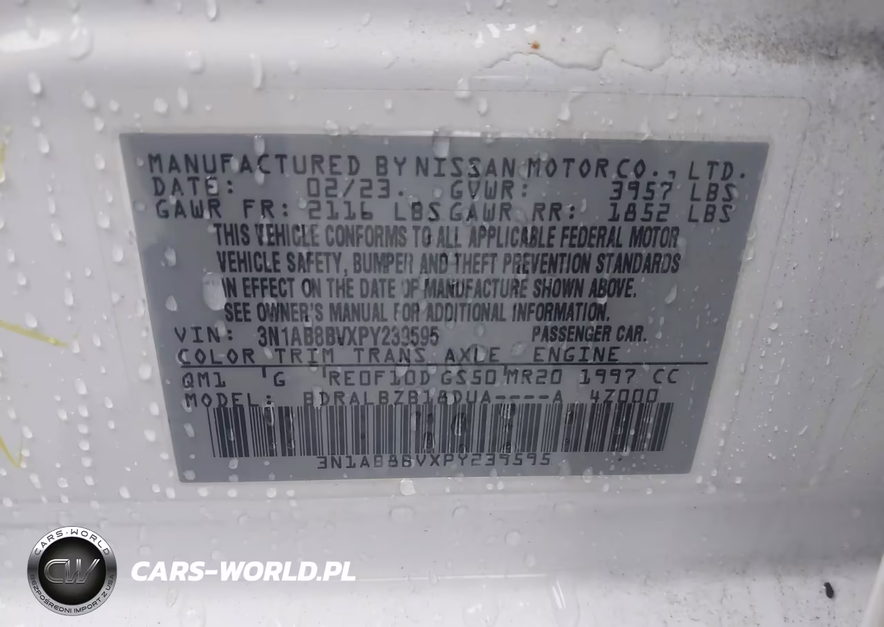 2023 Nissan Sentra S Xtronic Cvt VIN:3N1AB8BVXPY239595 - 9