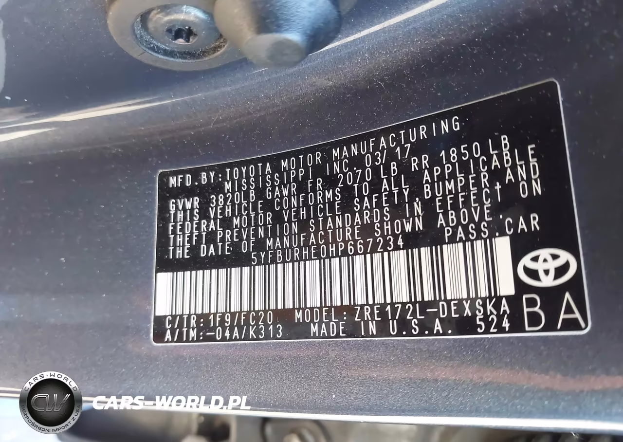 2017 Toyota Corolla Se VIN:5YFBURHE0HP667234 - 9