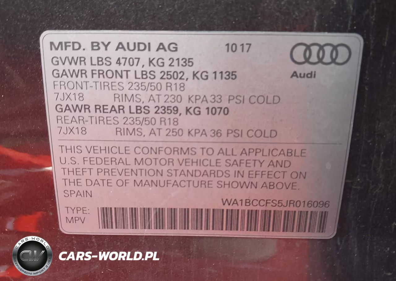 2018 Audi Q3 2.0T Premium-2.0T Sport Premium VIN:WA1BCCFS5JR016096 - 9