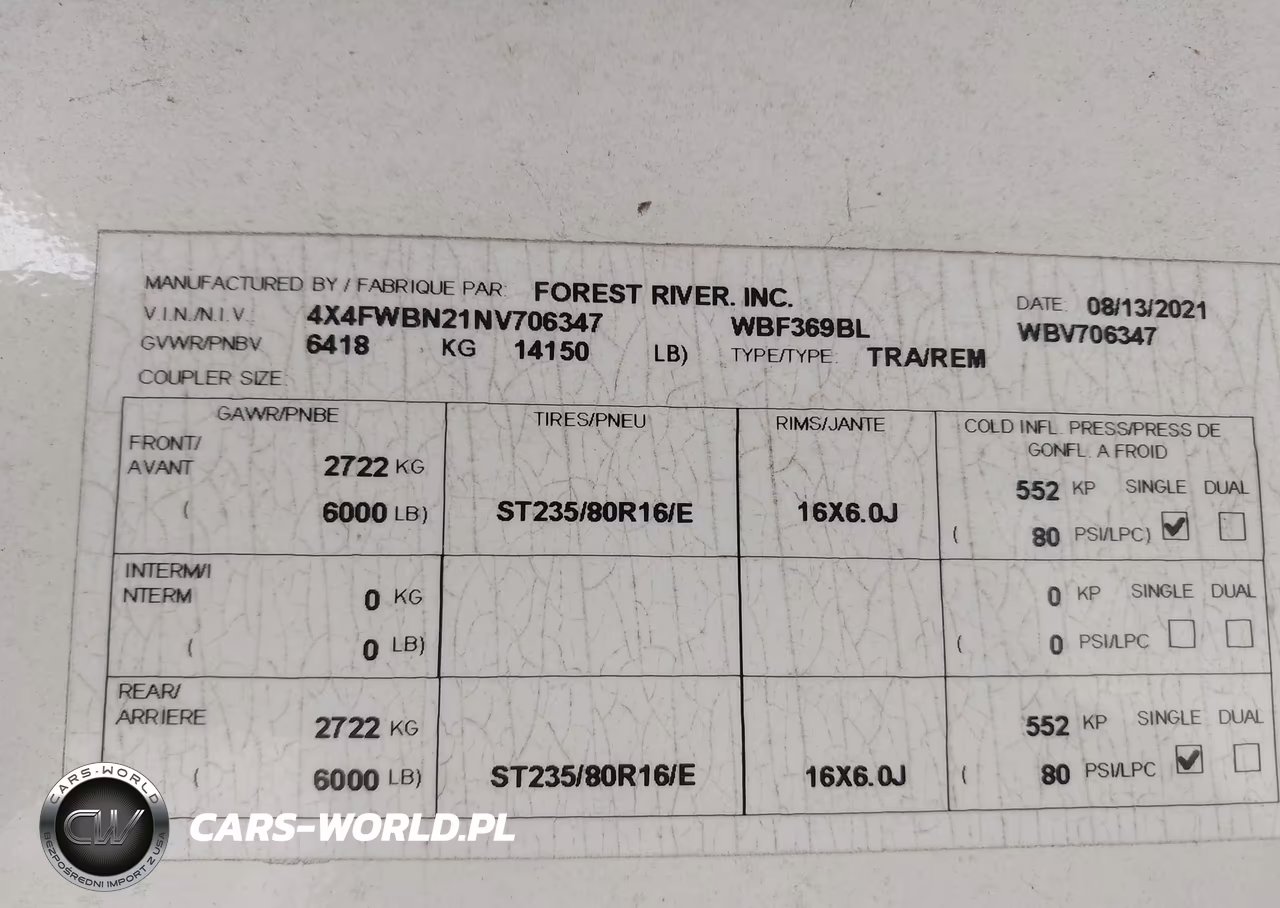 2022 Wildwood Other VIN:4X4FWBN21NV706347 - 9