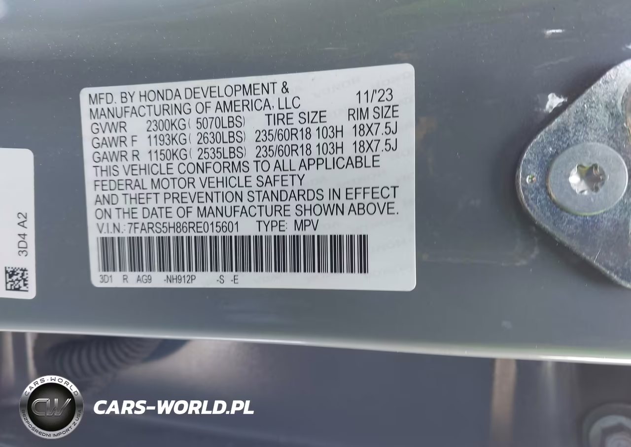 2024 Honda Cr-V Hybrid Sport-L VIN:7FARS5H86RE015601 - 9