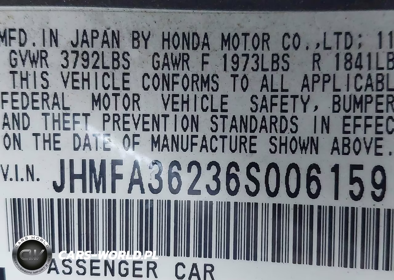 2006 Honda Civic Hybrid VIN:JHMFA36236S006159 - 9