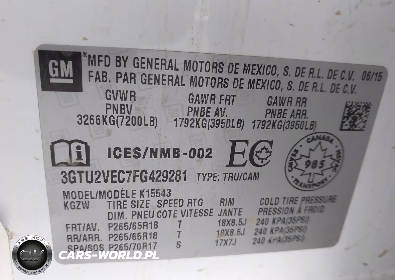 2015 GMC Sierra 1500 Slt VIN:3GTU2VEC7FG429281 - 9