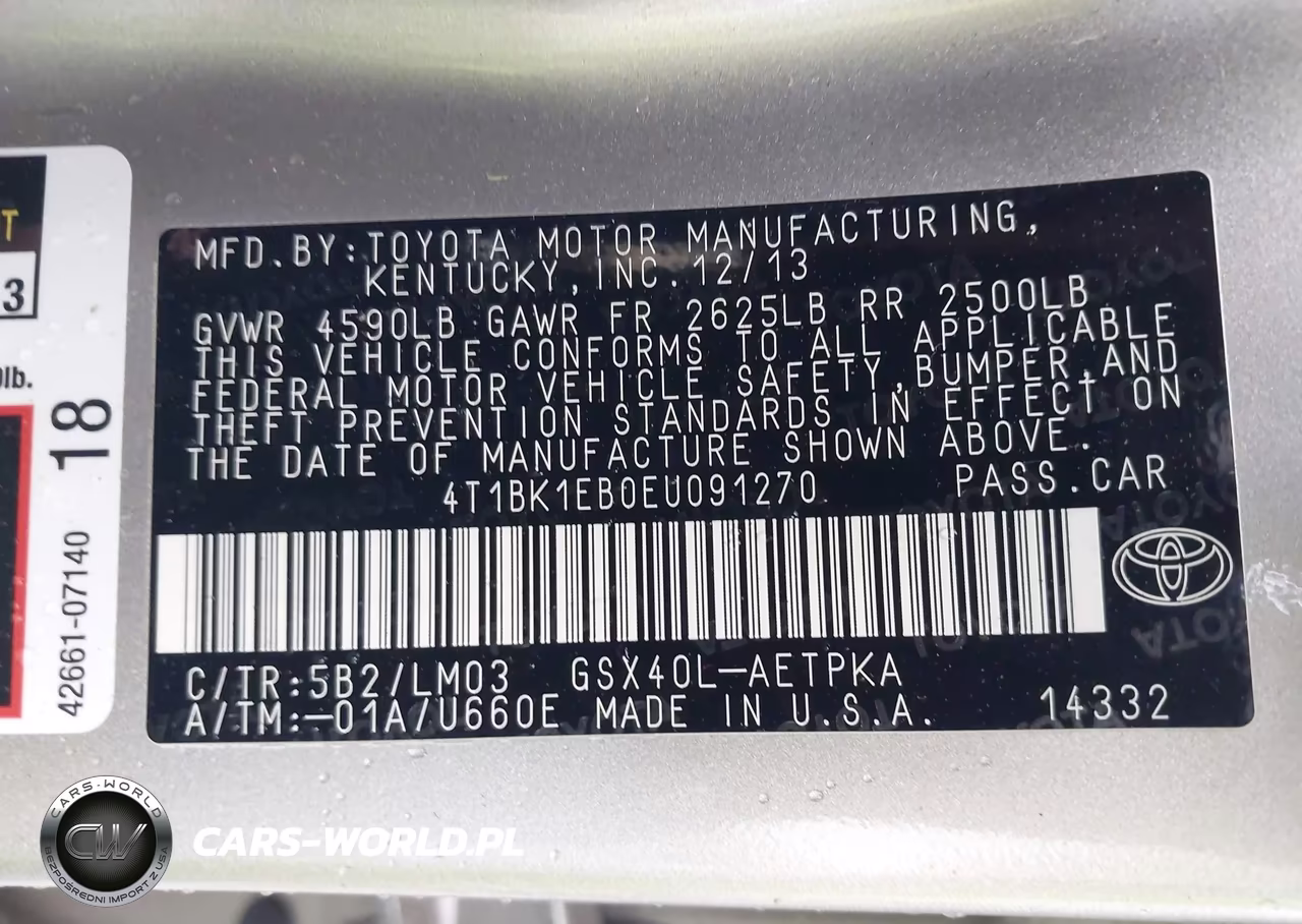 2014 Toyota Avalon Limited VIN:4T1BK1EB0EU091270 - 9