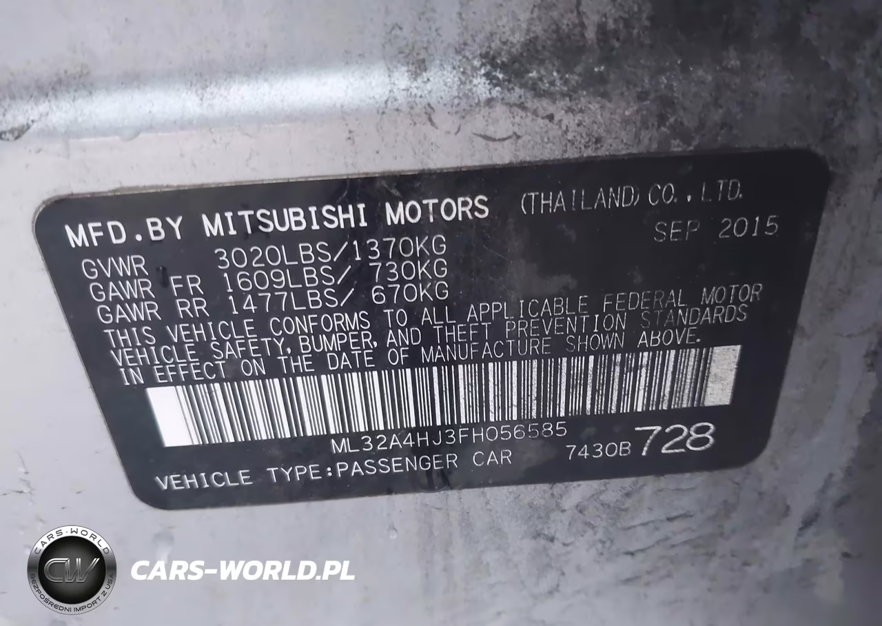 2015 Mitsubishi Mirage Es VIN:ML32A4HJ3FH056585 - 9
