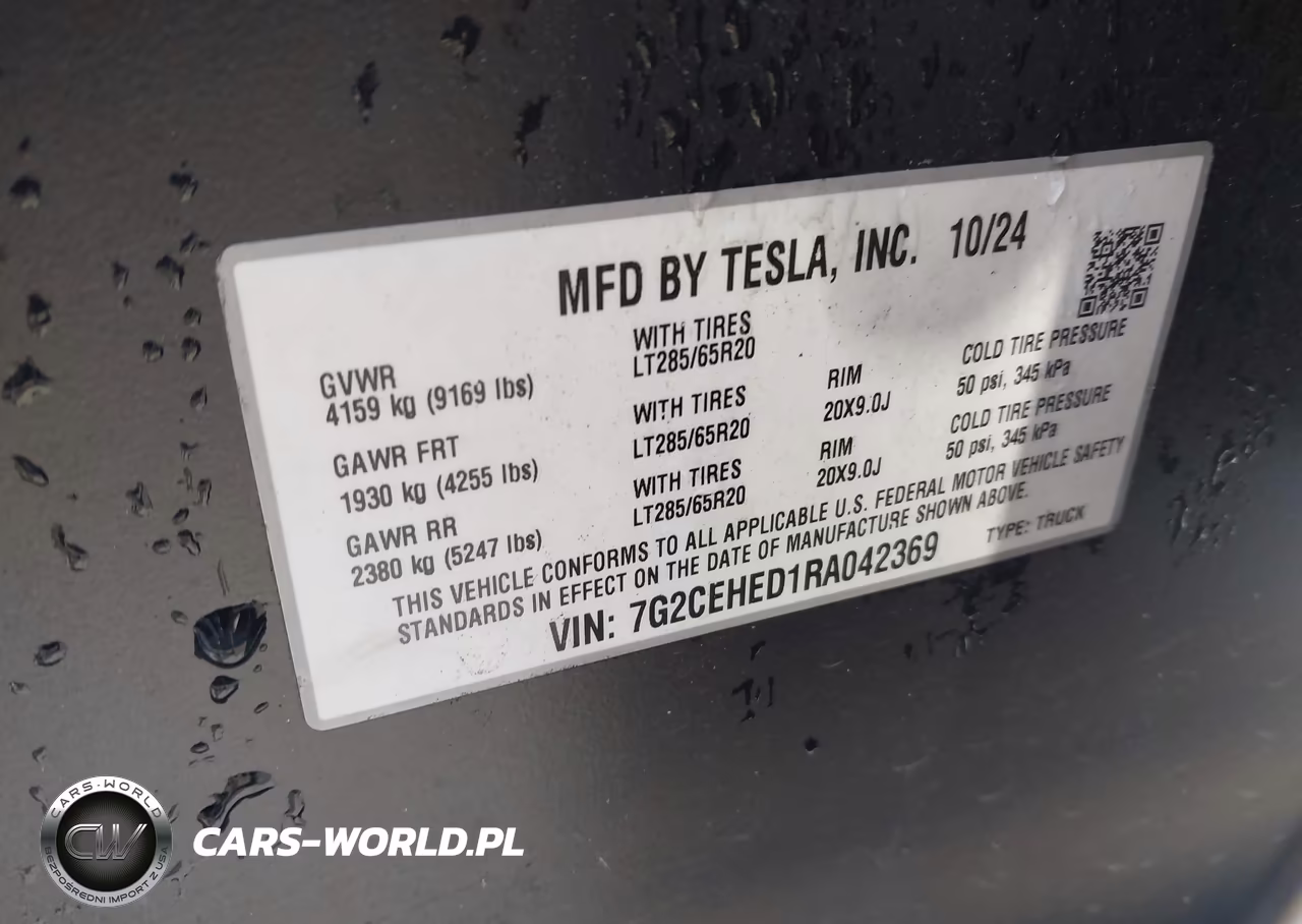 2024 Tesla Cybertruck All-Wheel Drive VIN:7G2CEHED1RA042369 - 9