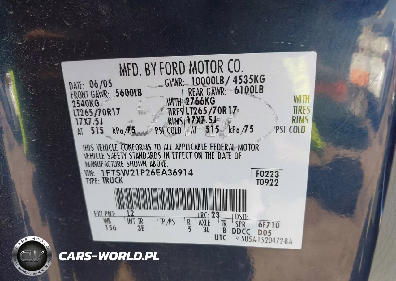 2006 Ford F-250 Lariat-Xl-Xlt VIN:1FTSW21P26EA36914 - 9