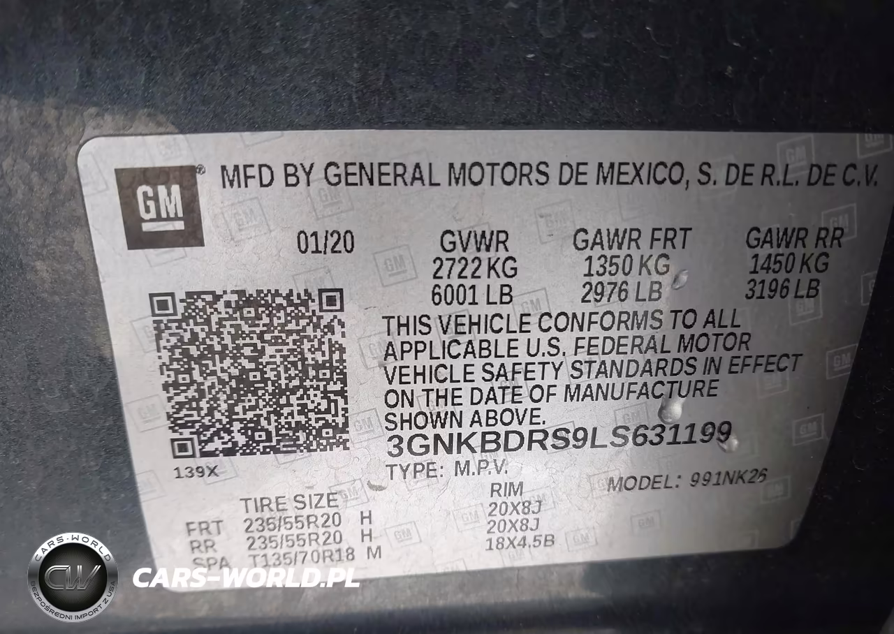 2020 Chevrolet Blazer Fwd 3Lt VIN:3GNKBDRS9LS631199 - 9