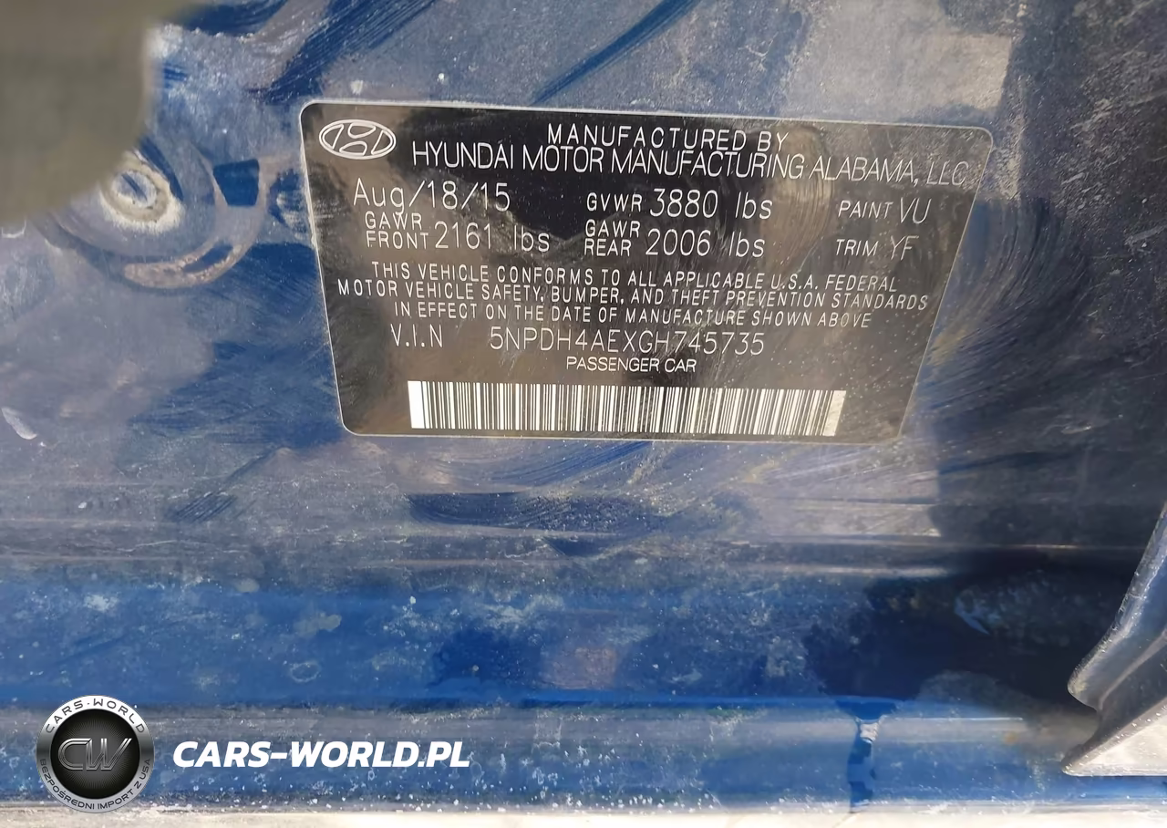 2016 Hyundai Elantra Se VIN:5NPDH4AEXGH745735 - 9