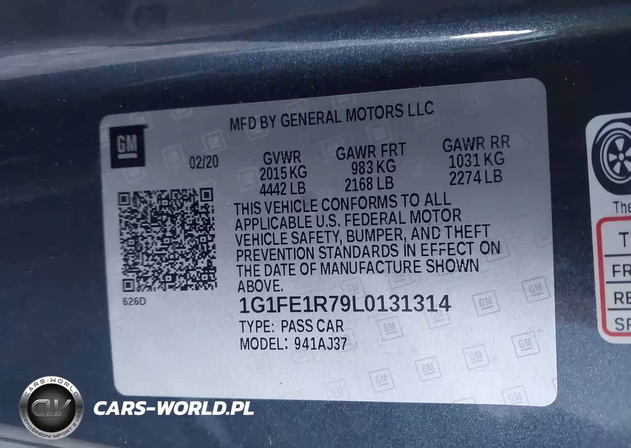 2020 Chevrolet Camaro Rwd 1Ss VIN:1G1FE1R79L0131314 - 9